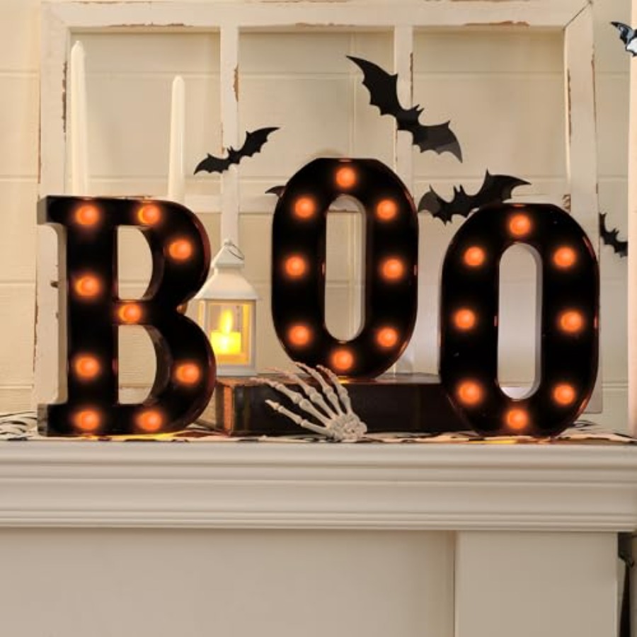 Light Up Letters Marquee - Halloween-Dekorationen - 3 Leuchtbuchstaben 