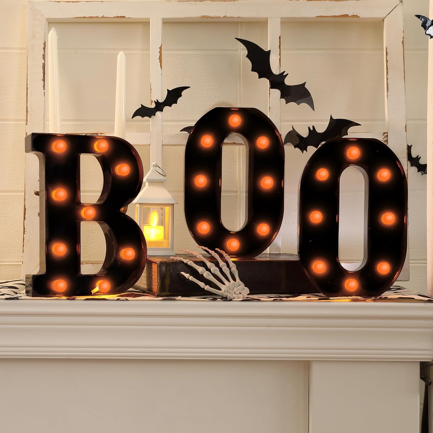 Light Up Letters Marquee - Halloween-Dekorationen – 3 LED-Festzelt mit leuchtenden