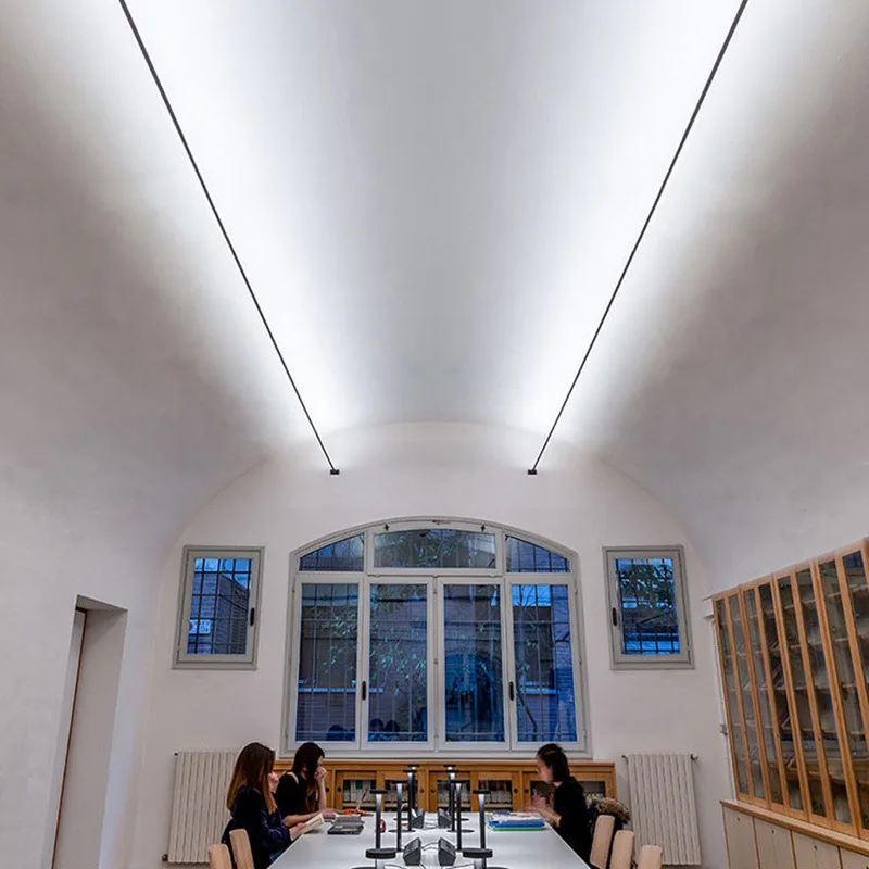 Lighting Decoration On Wall - Moderne Schwarz Weiß Lineare Wand Lampe