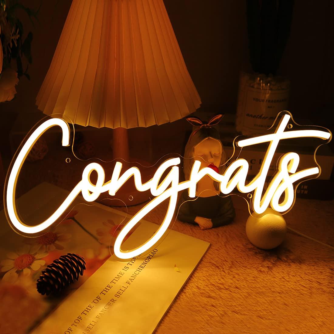 Lighting Decoration For Wedding - Glückwunsch-Neonschild USB Dimmbares LED-Licht für Abschlussfeier