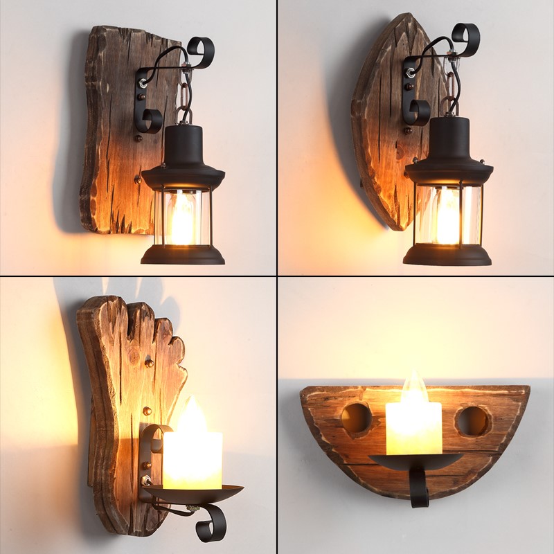 Lighting Decoration On Wall - Wandleuchte aus Holz für Wohnzimmer, Holz-LED-Wandleuchte,