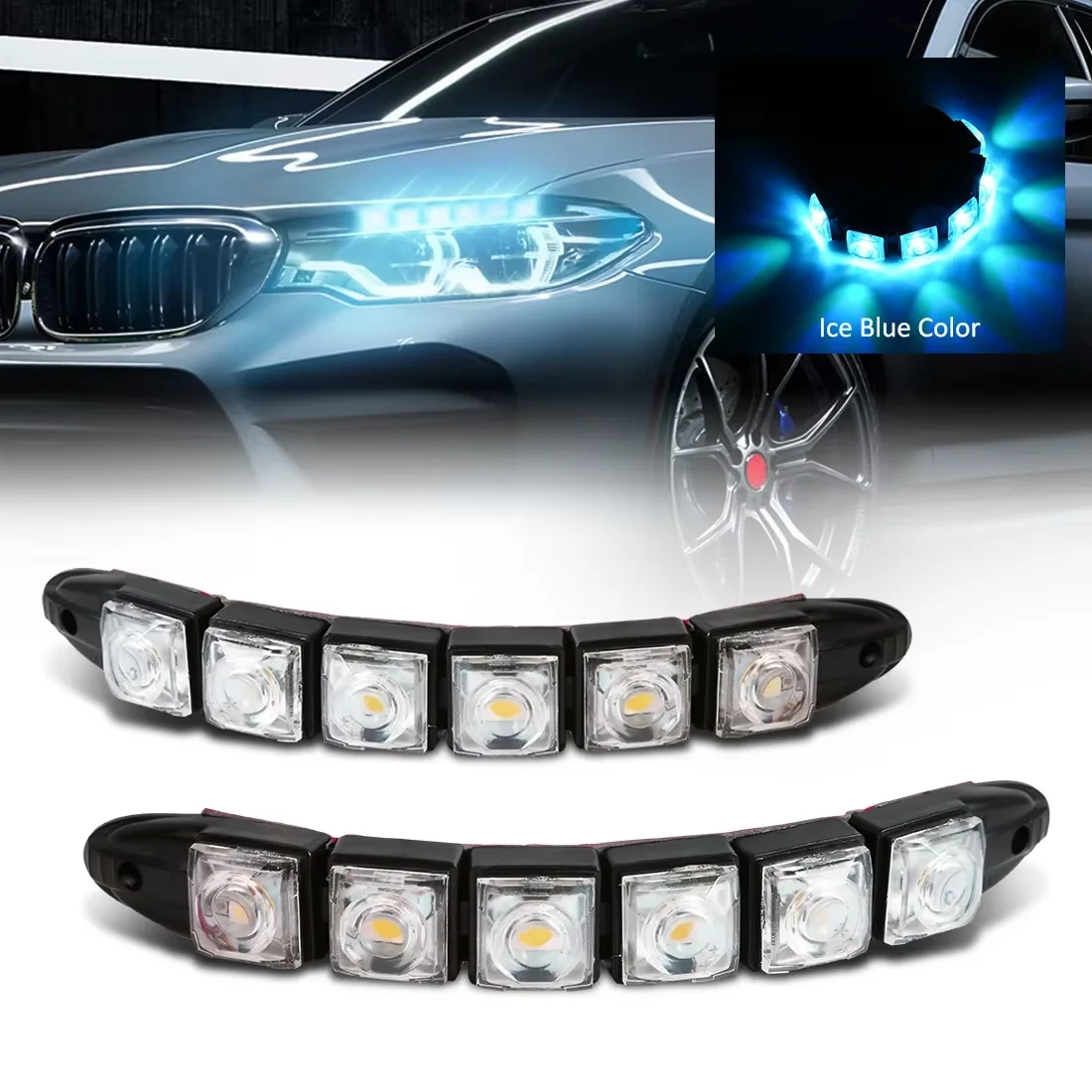 Lighting Bolt Decor - 2PCS LED Wasserdichte DRL Licht Autos
