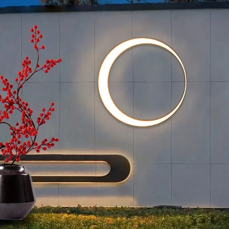 Lighting Decoration On Wall - Moderne wasserdichte Mond-Wandleuchte für den Außenbereich,