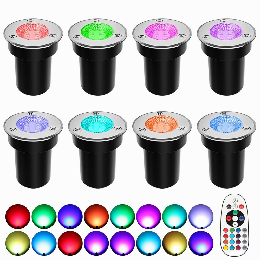 Colour Changing Bulb - RGBW Niederspannungs-Landschaftsbeleuchtung LED Farbwechsel-Bodenleuchte Outdoor Wasserdichte