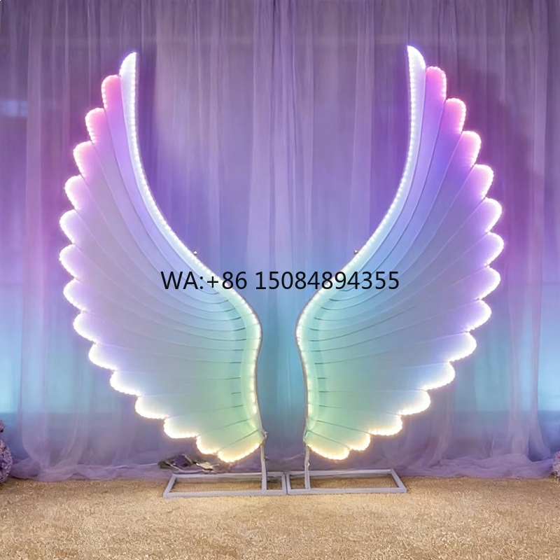Lighting Decoration For Wedding - Leuchtende Engelsflügel Lichtrequisiten Farbige Fantasy LED-Flügel
