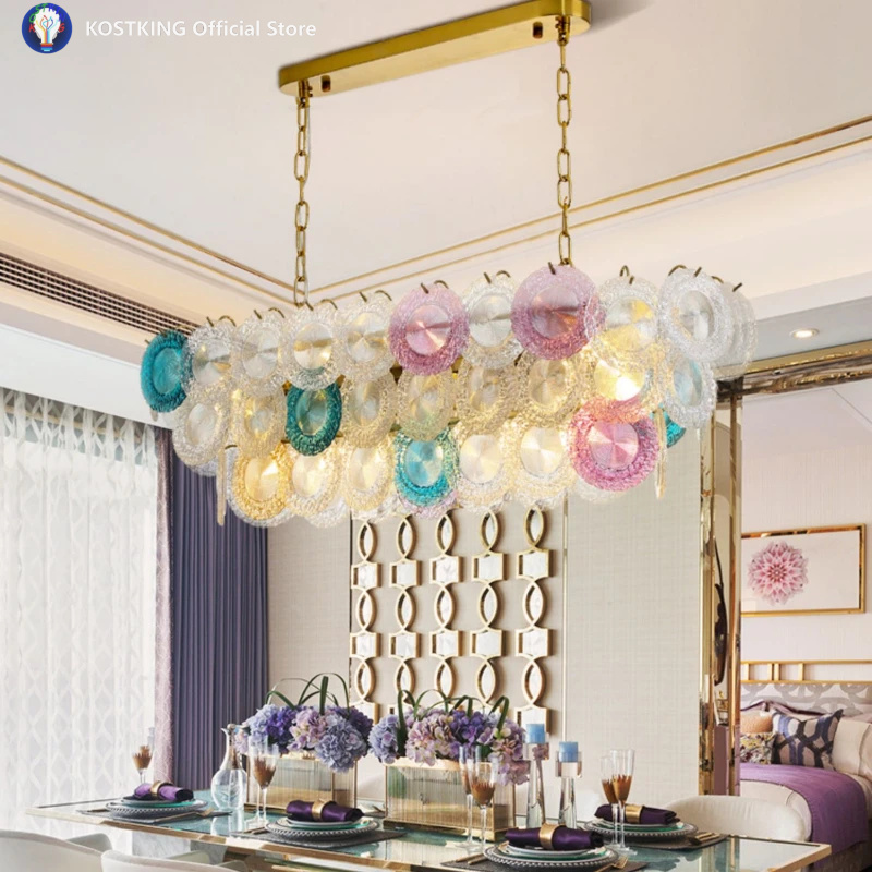 Decor Lighting The Parade - Moderne Luxus-Kronleuchter, Glasschirm, LED-Lampe für Schlafzimmer,