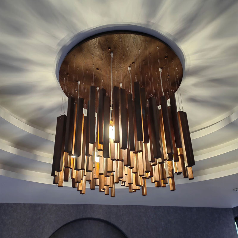 Japanese Lighting Decor - Holz Decken leuchte Restaurant Decke Kronleuchter