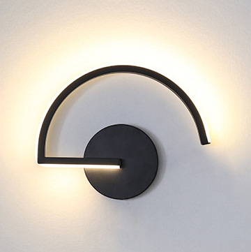 Lighting Decor For Home - Moderne Nordische LED-Wandleuchte, Minimalistische Schwarze Geometrische