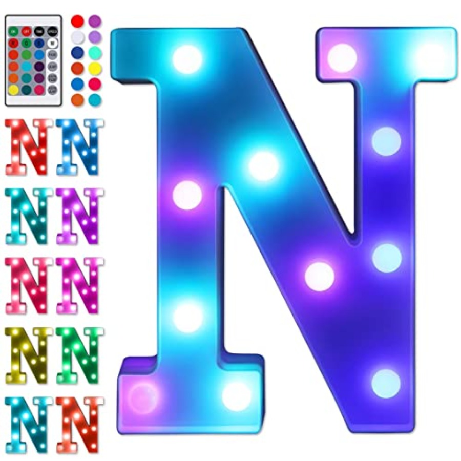 Light Up Letters Marquee - LED-Buchstabenlichter mit Fernbedienung, beleuchtete Marquee-Buchstaben für