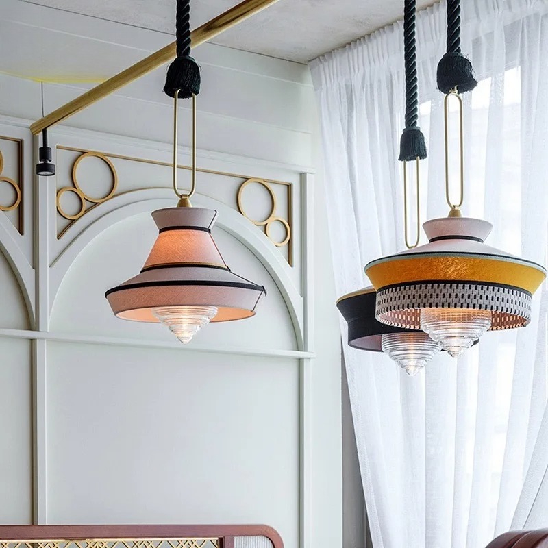 Japanese Lighting Decor - 2026 Japanische Minimalistische Wabi-Sabi Stoff-Kunst Dekorative