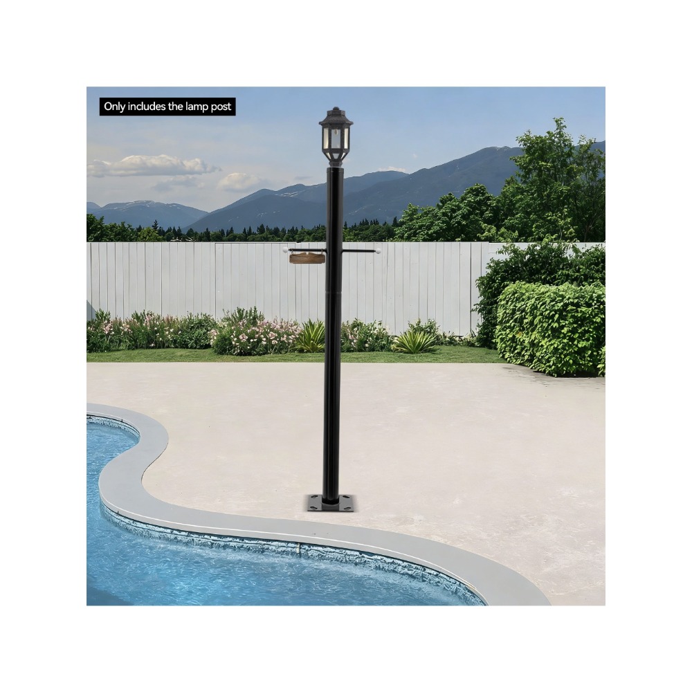 Lighting Decor Outdoor - 2,5m Geteilter Straßenlaternenmast - Wetter-/Rostbeständige Einbrennlackierung,