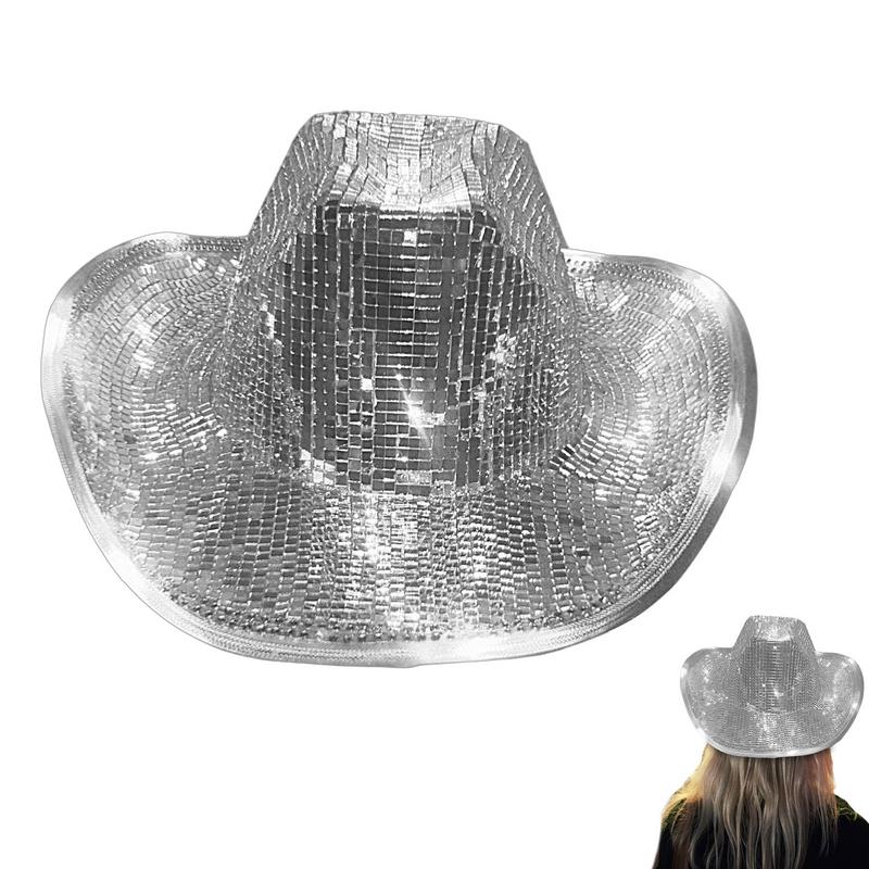 Disco Ball Mirror - Disco Ball Cowboy Hut Cowboy Caps