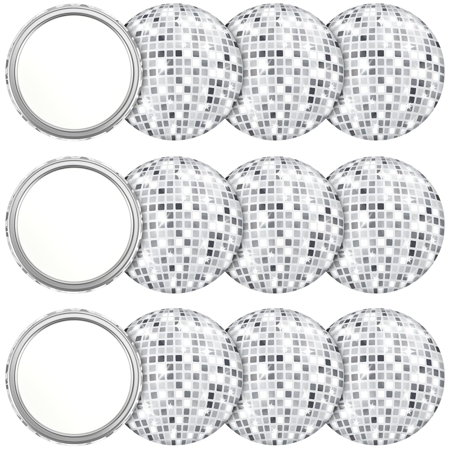 Disco Ball Mirror - Disco Ball Kompaktspiegel Vintage Runder Taschenspiegel