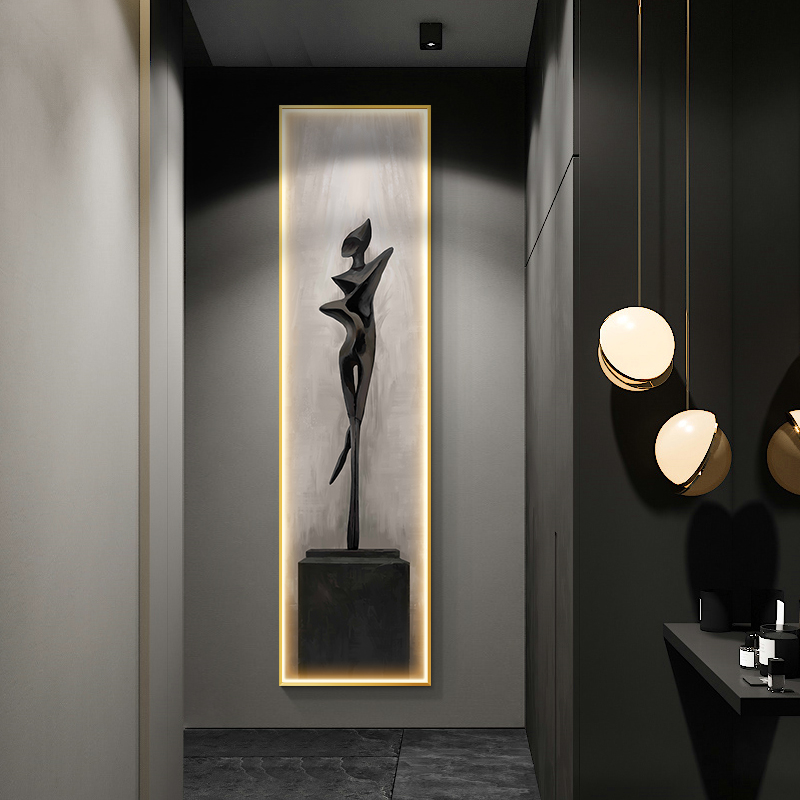 Foyer Lighting Wall Decor - Moderne abstrakte Kunst-Innenmalerei, LED-Wandleuchte für Wohnzimmer,