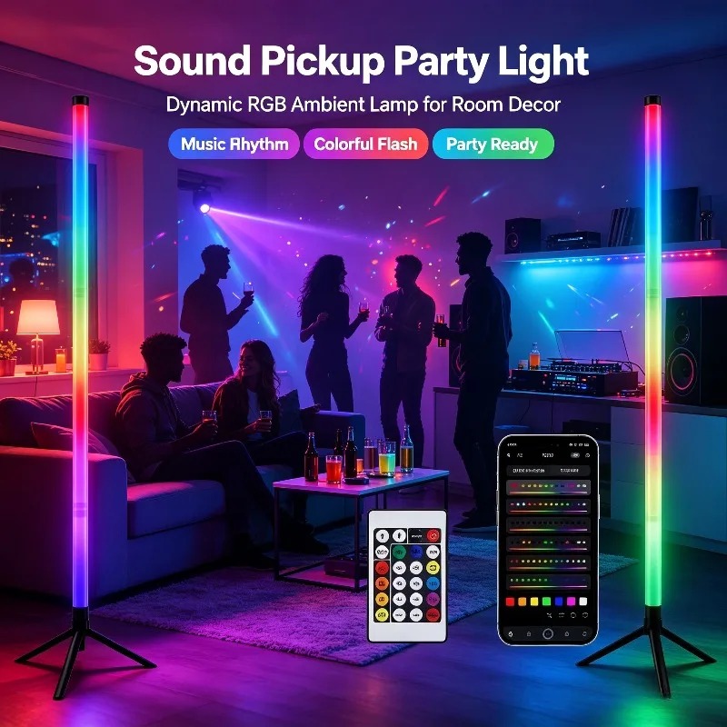 Lighting Decor For Home - 2 Stück 120CM RGB Stehlampe, Schallreaktive