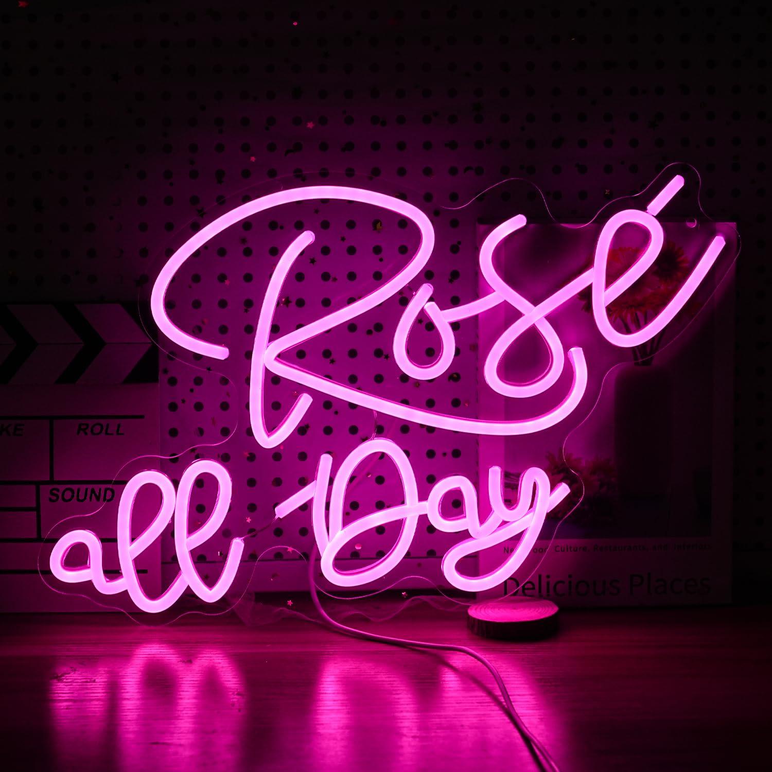 Lighting Decoration For Wedding - Rose All Day Neonschild, dimmbares LED-Neonlicht