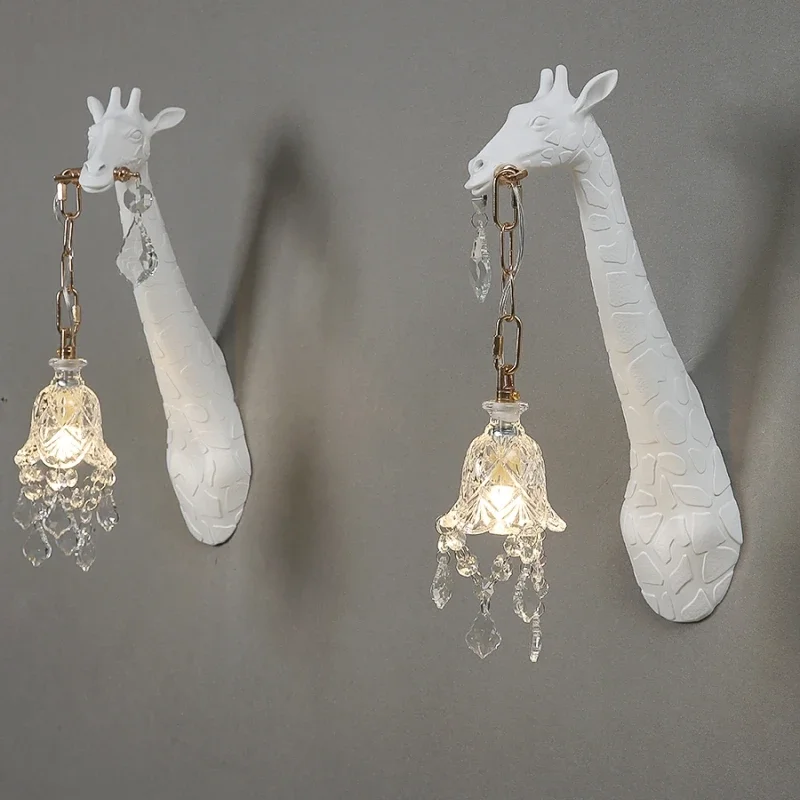Lighting Decoration On Wall - Nordic Neue Harz Giraffe LED Wand