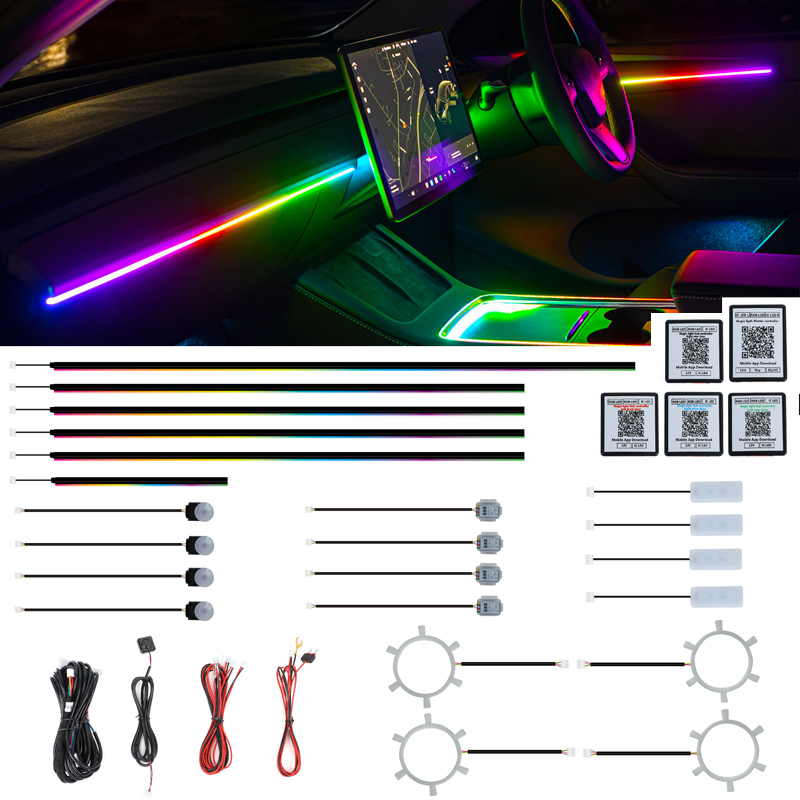 Ambient Led Strip - Fabrikgefertigtes, individuelles Ambiente-Beleuchtungsset, einfach zu installierendes