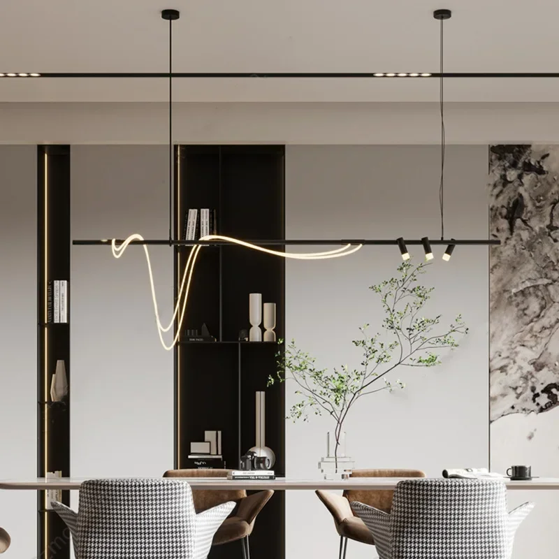 Decor Lighting The Parade - Flexible nordische lange Schlauch-Pendelleuchten mit Scheinwerfer,