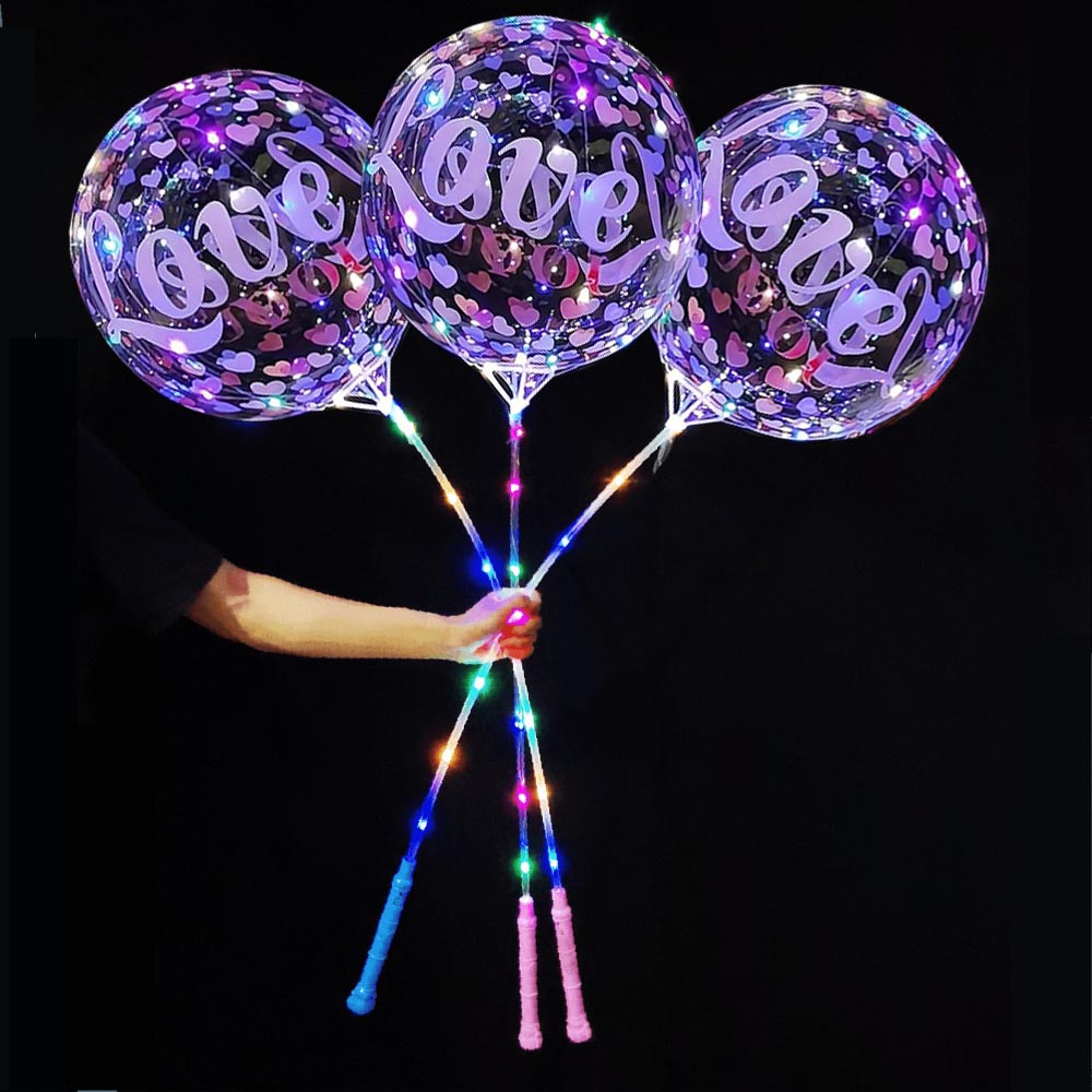 Lighting Bolt Decor - 5/10/20/30 Stück 20 Zoll LED-Buchstabenballon Leuchtender