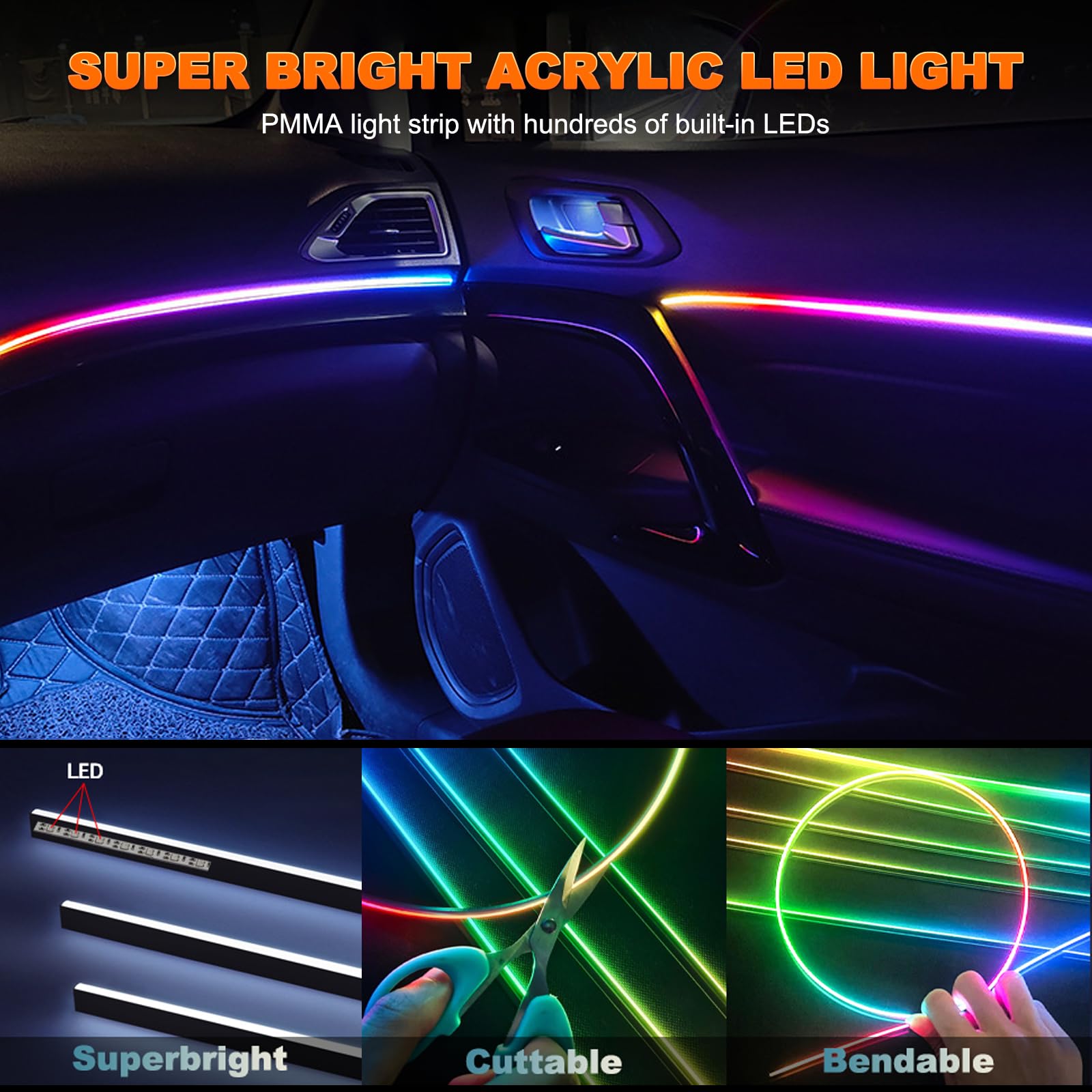 2 in1 dynamische Neon Auto Umg – Lighting Bolt Decor Bewertung und Preis