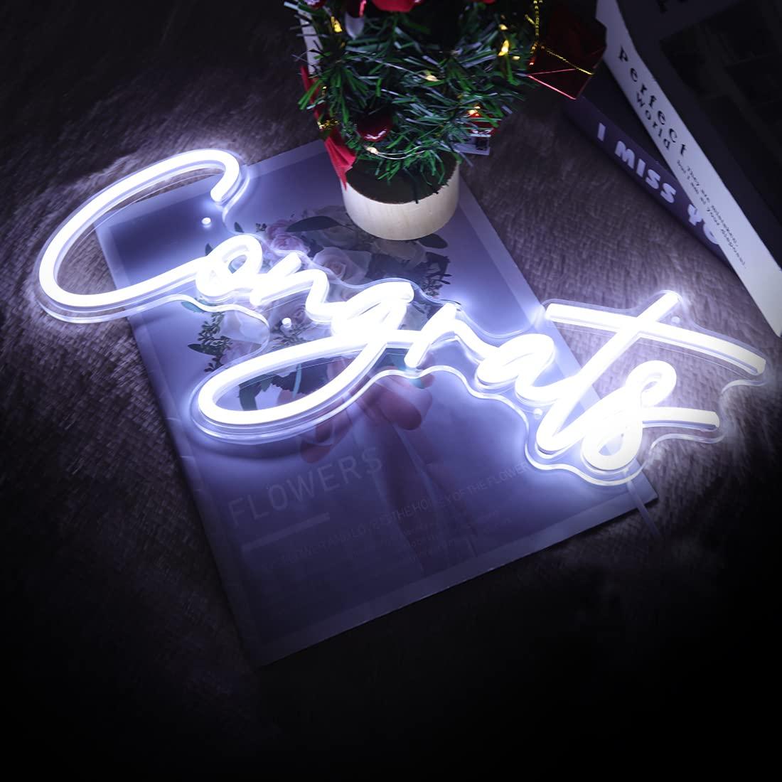 Glückwunsch-Neonschild USB Dim – Lighting Decoration For Wedding Bewertung und Preis