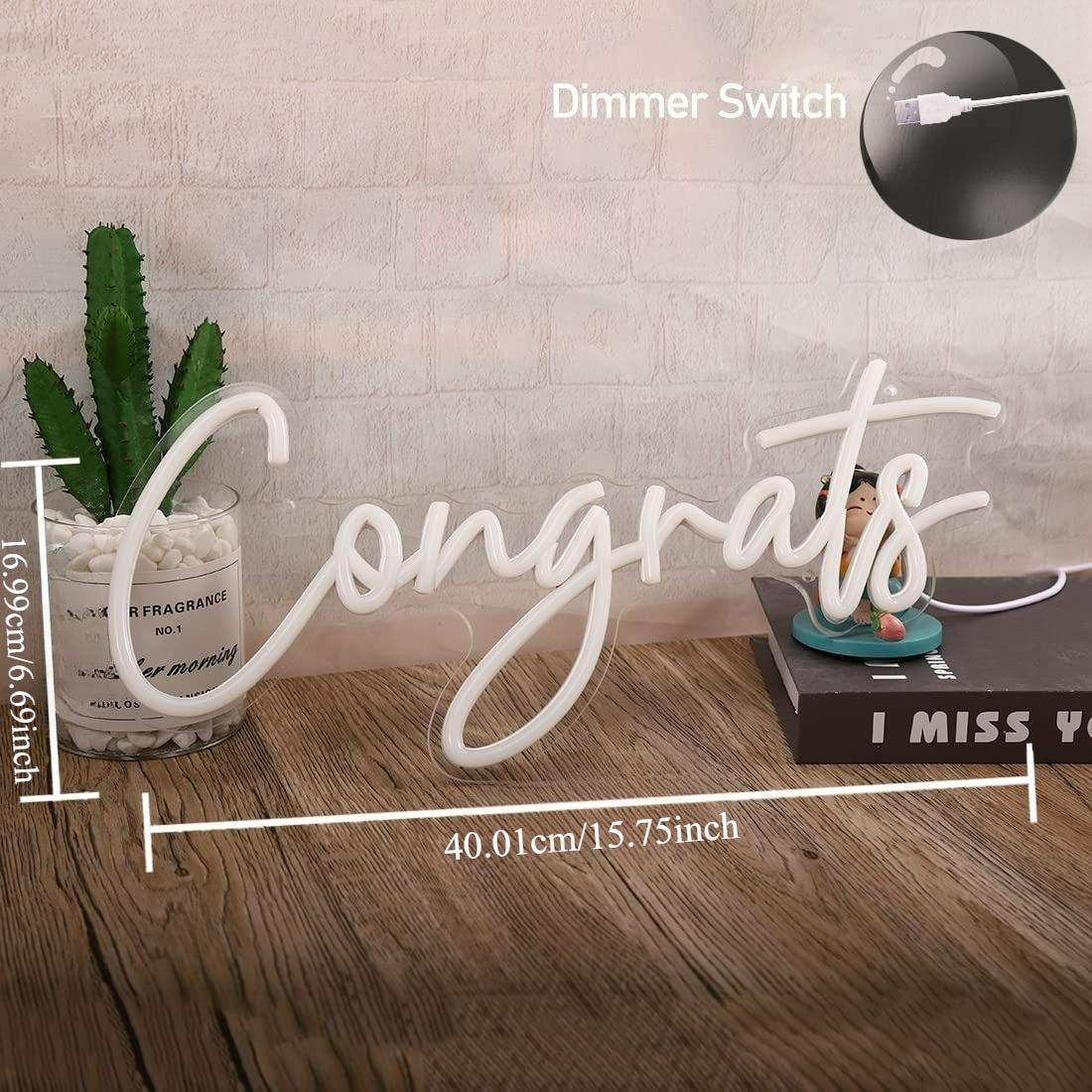 Glückwunsch-Neonschild USB Dim – Lighting Decoration For Wedding Bewertung und Preis