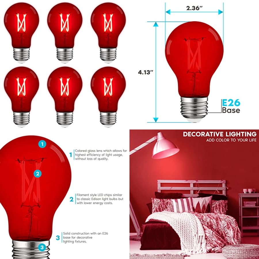A19 Edison LED-Glühbirnen, 4,5 – Lighting Decor Outdoor Bewertung und Preis