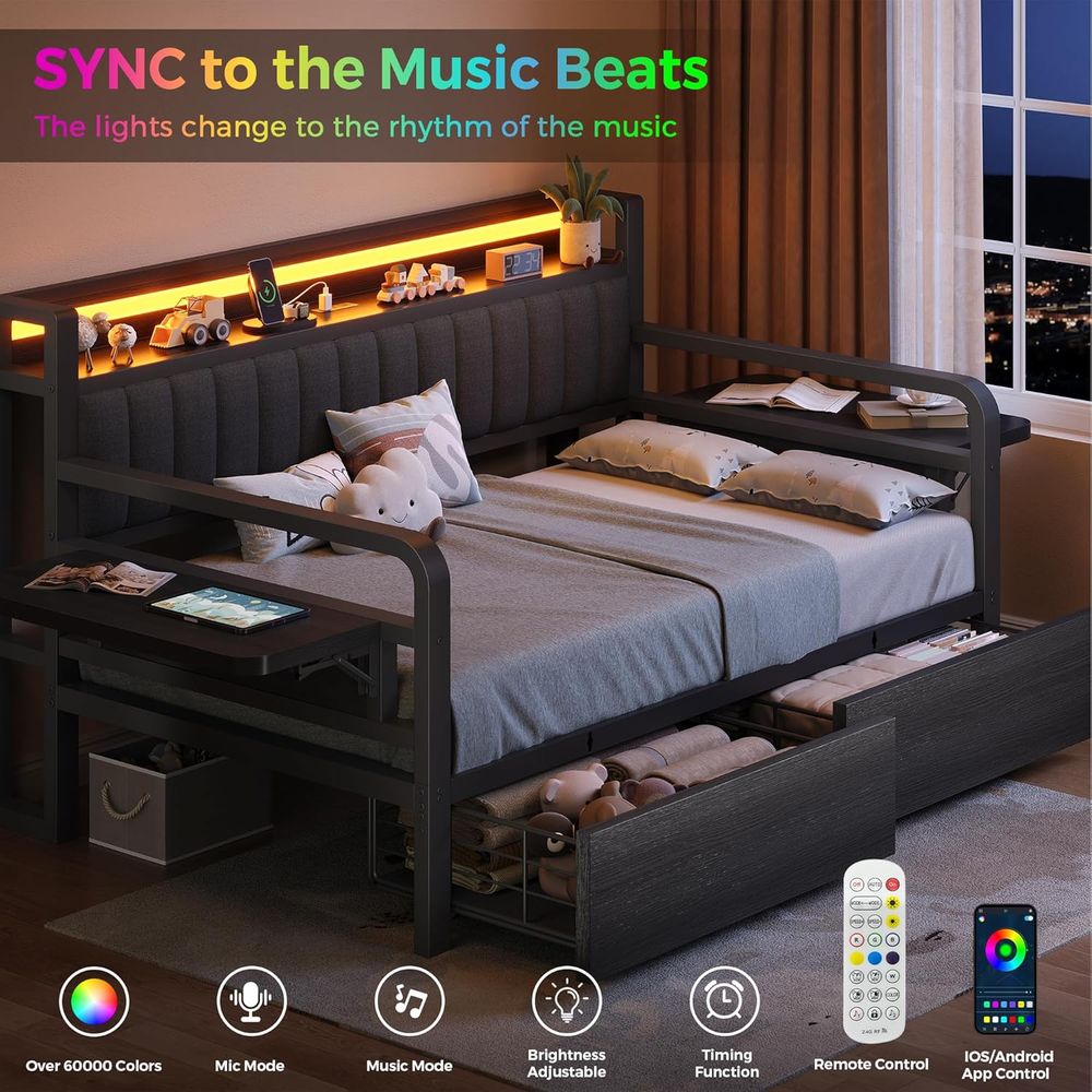 Jevol Twin-Bett mit Stauraum u – Furniture Lighting & Decor Magazine Bewertung und Preis
