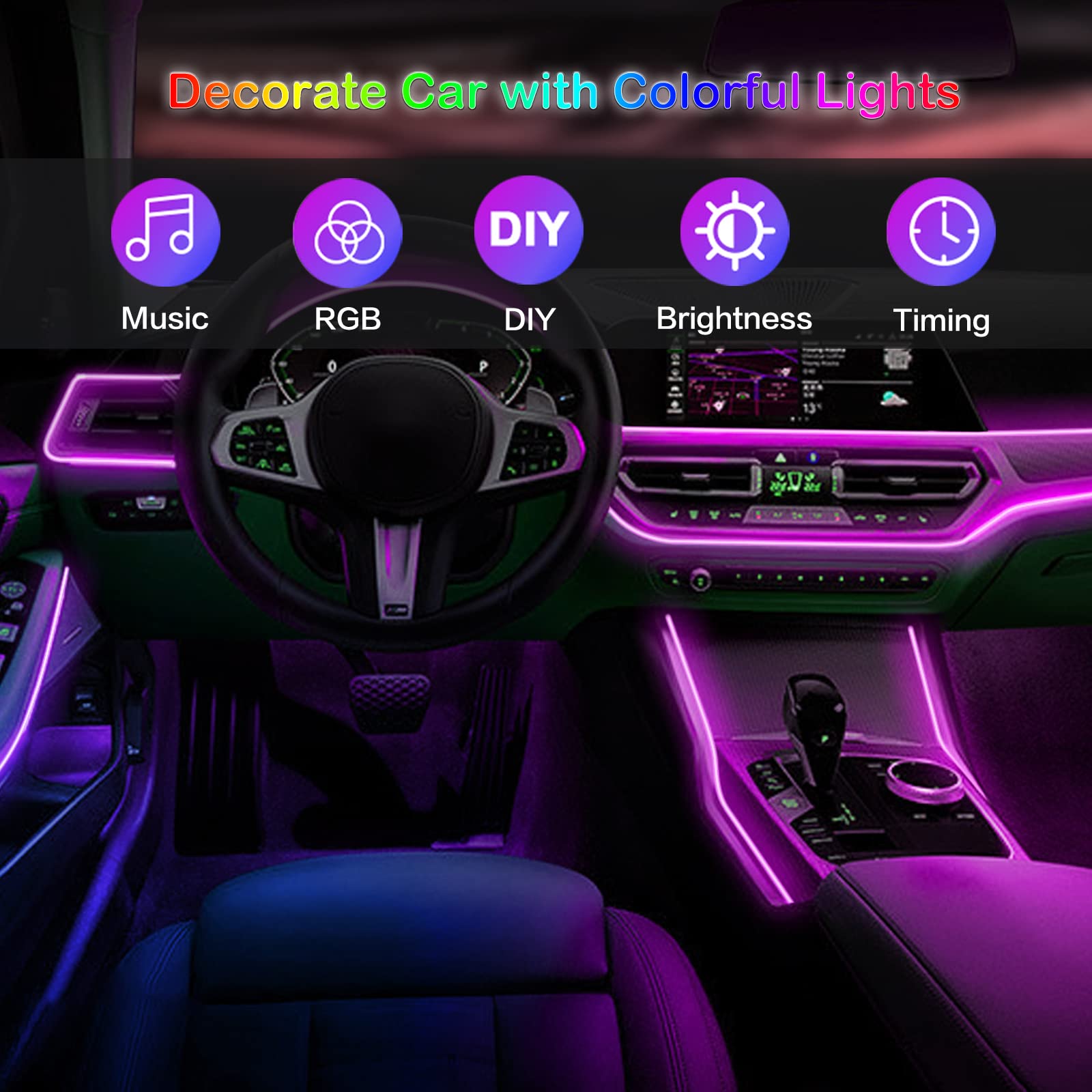 LED Auto Innenraum Umgebungs s – Lighting Bolt Decor Bewertung und Preis