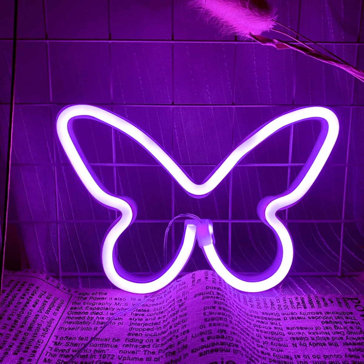 LED-Schmetterlings-Neonlichter – Foyer Lighting Wall Decor Bewertung und Preis