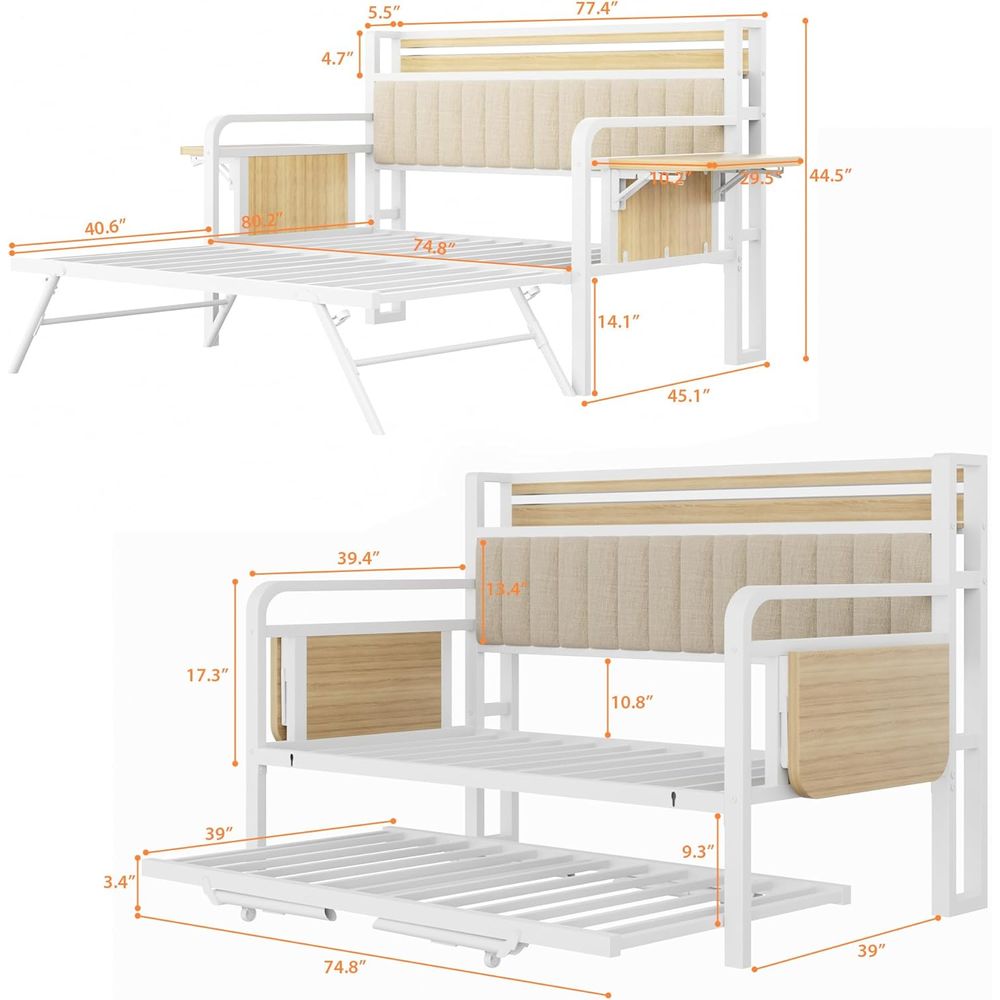 Tagesbett mit Ausziehbett und  – Furniture Lighting & Decor Magazine Bewertung und Preis