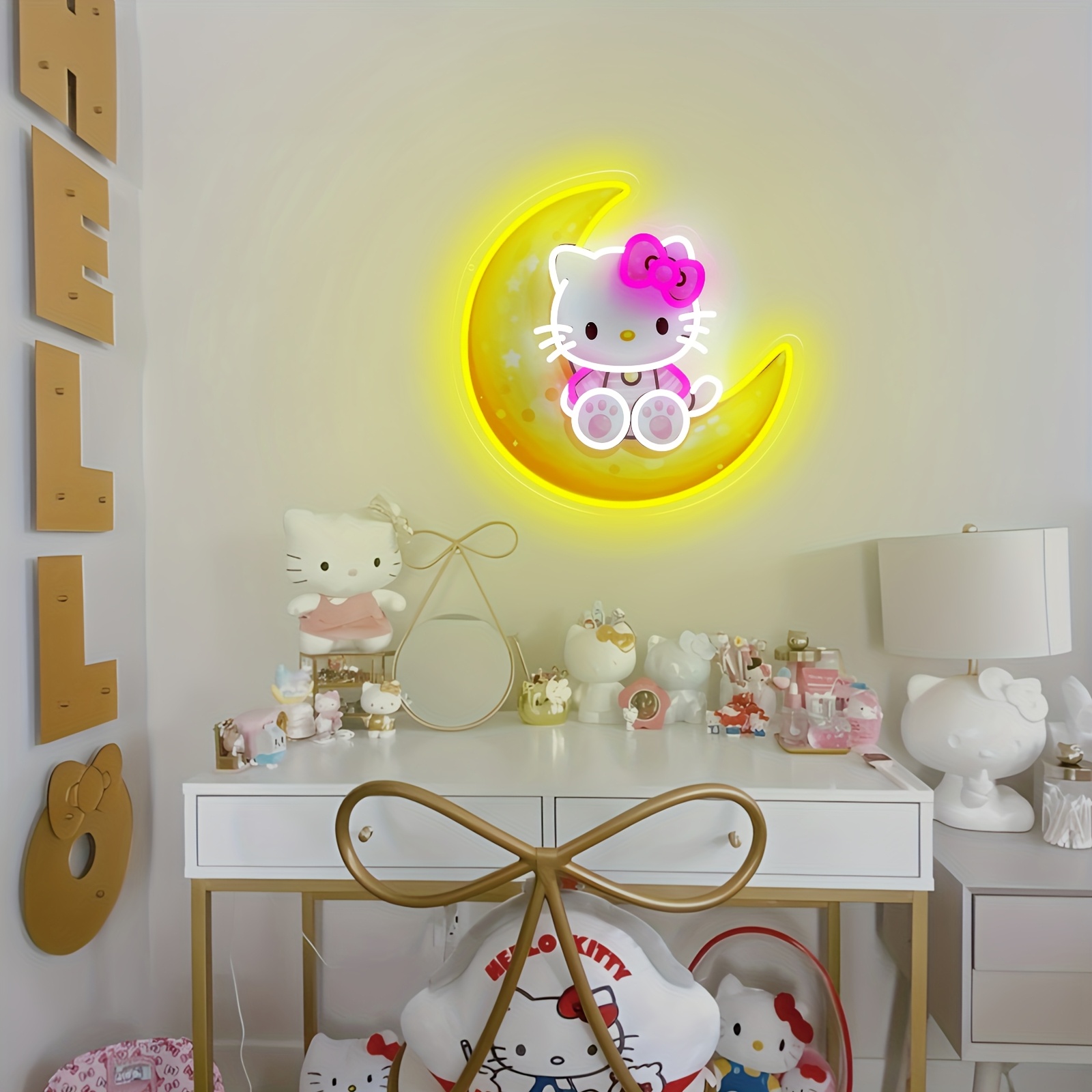 Hello Kitty auf der Mondkugel, – Lighting Decoration On Wall Bewertung und Preis