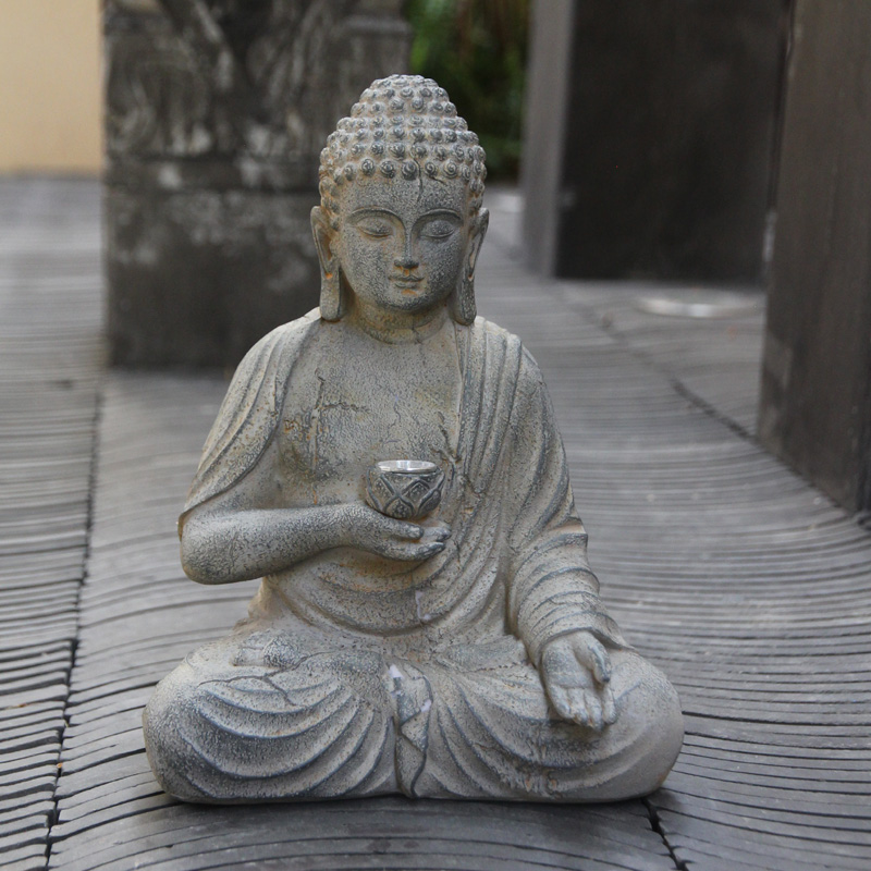Harz Solar Buddha Statue Skulp – Japanese Lighting Decor Bewertung und Preis
