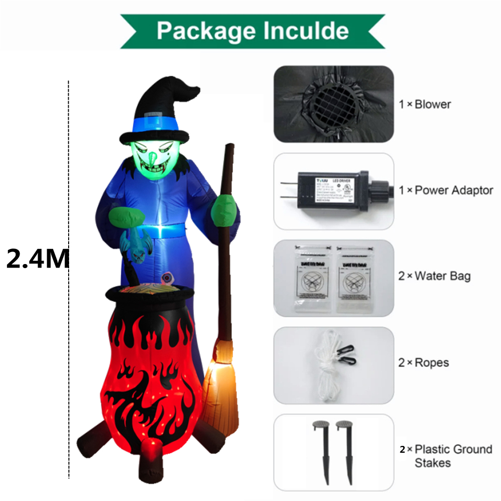 2,4 m Halloween Schlauchboote  – Lighting Decor Outdoor Bewertung und Preis