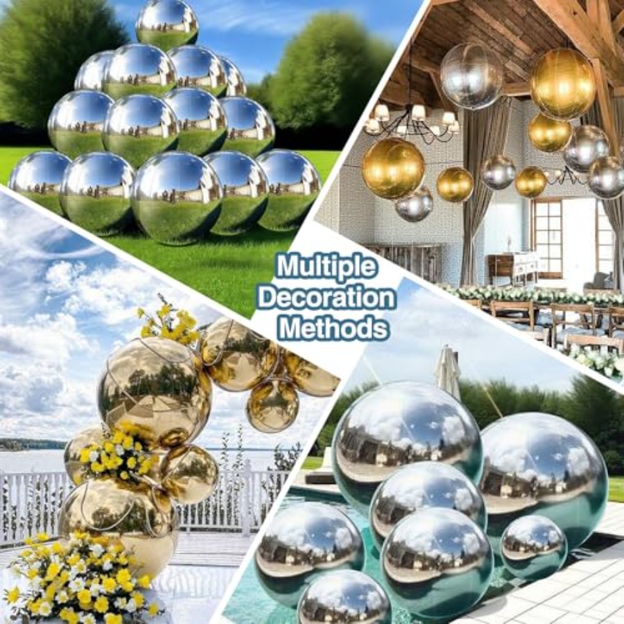 3 Stück Silberne Aufblasbare S – Disco Ball Mirror Bewertung und Preis