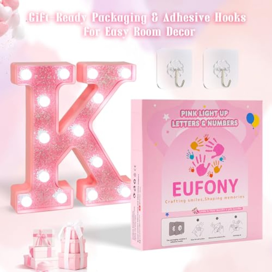 Rosa Leuchtbuchstaben, Glitzer – Light Up Letters Marquee Bewertung und Preis