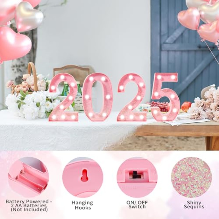 Rosa Leuchtbuchstaben, Glitzer – Light Up Letters Marquee Bewertung und Preis