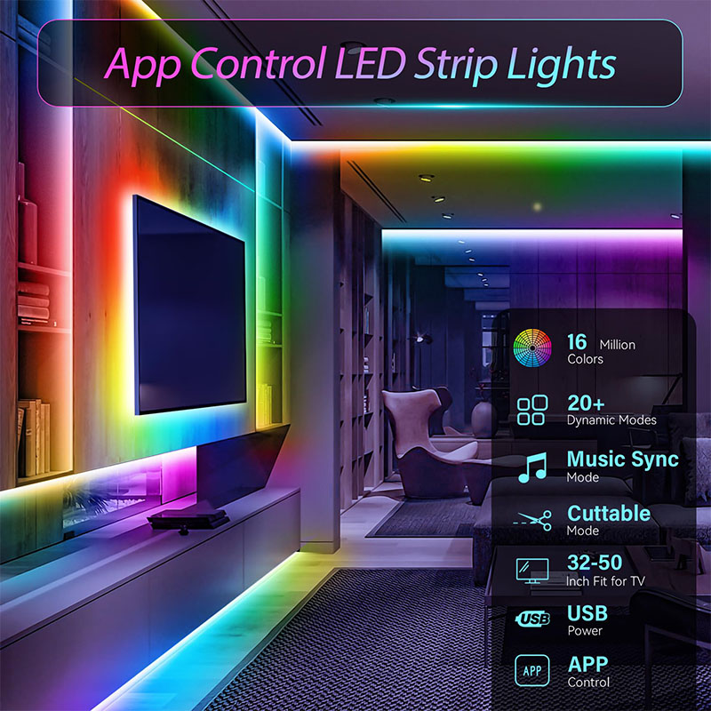USB RGB LED-Streifen SMD3535 M – Lighting Bolt Decor Bewertung und Preis