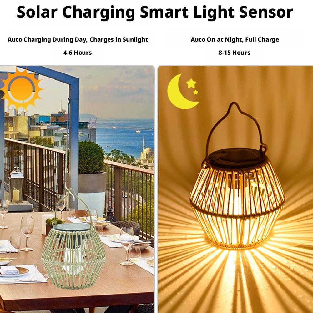 IP65 Wasserdichte Solar-Rattan – Lighting Decor Outdoor Bewertung und Preis