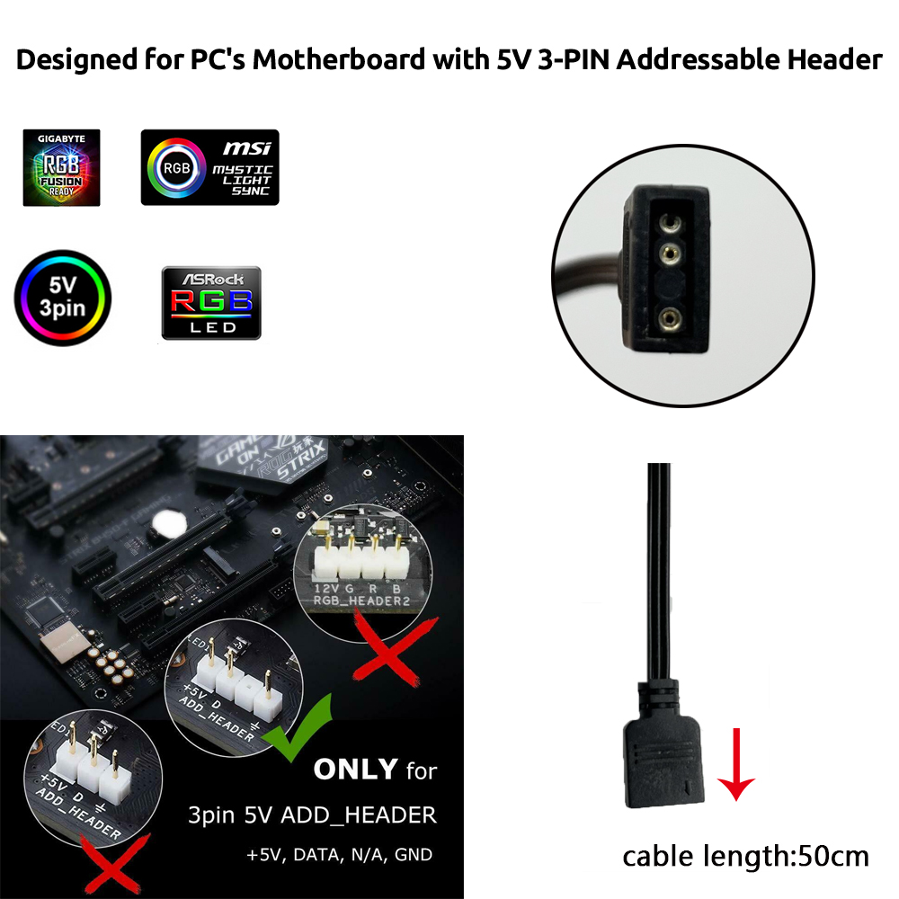 5V ARGB 3-Pin-Anschluss für As – Lighting Bolt Decor Bewertung und Preis