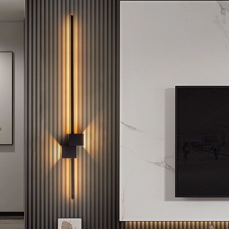 Moderne Schwarze Lange Streife – Foyer Lighting Wall Decor Bewertung und Preis