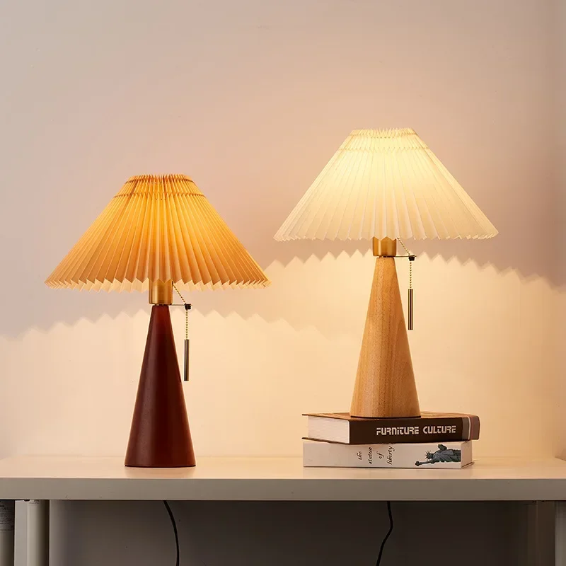 Retro-Plissee-Tischlampe, nord – Lighting Decor For Home Bewertung und Preis