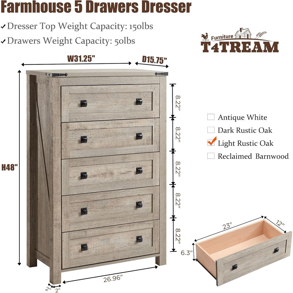 Armhouse 5-teilige Kommode ode – Furniture Lighting & Decor Magazine Bewertung und Preis