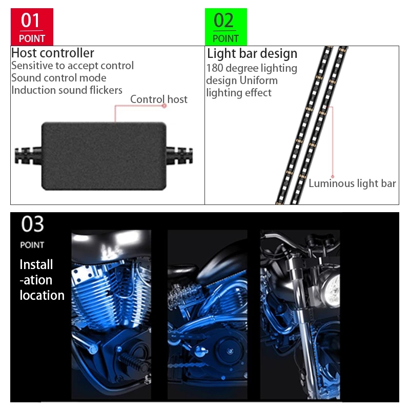 LED Motorrad Dekorative Umgebu – Lighting Bolt Decor Bewertung und Preis