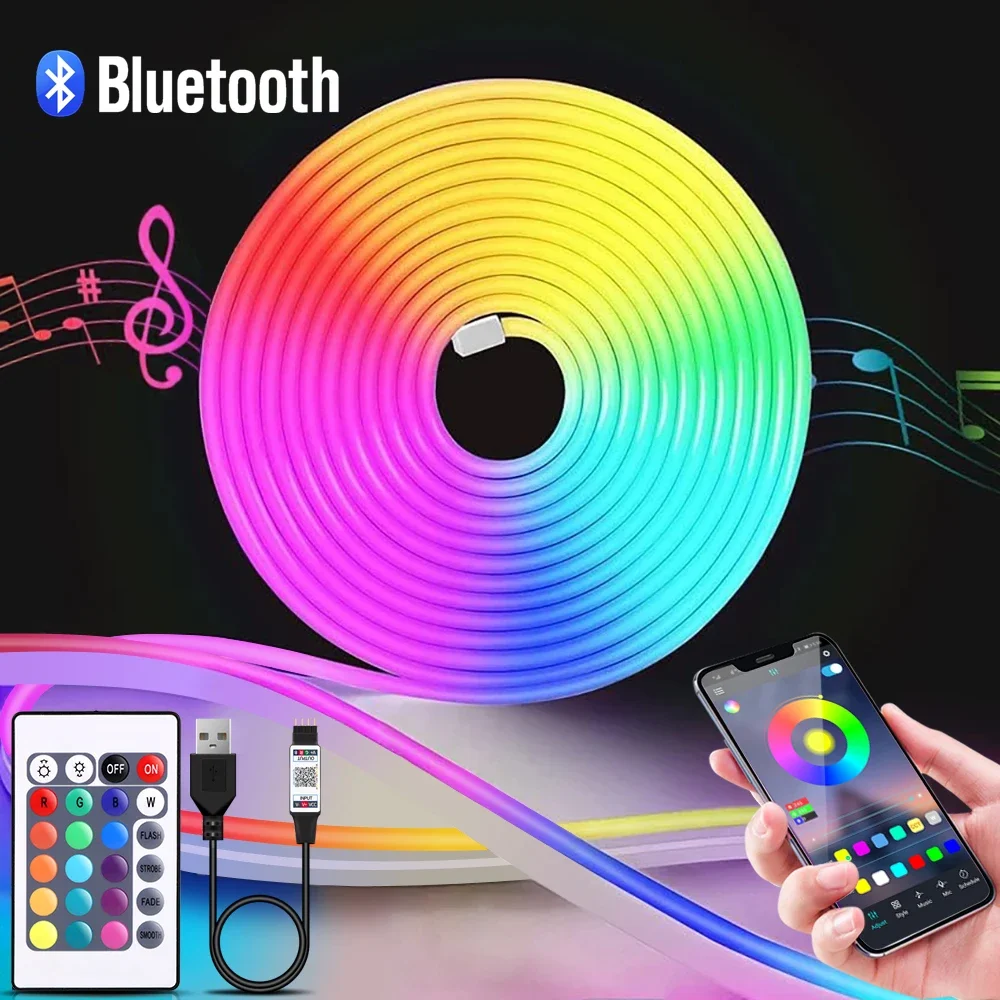 1-5 m RGB LED Neon Streifen Li – Lighting Decor For Home Bewertung und Preis